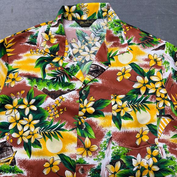 Vintage Mr. Jan Men's Open Collar Hawaiian Shirt Button Short Sleeve Size Large - Picture 2 of 5